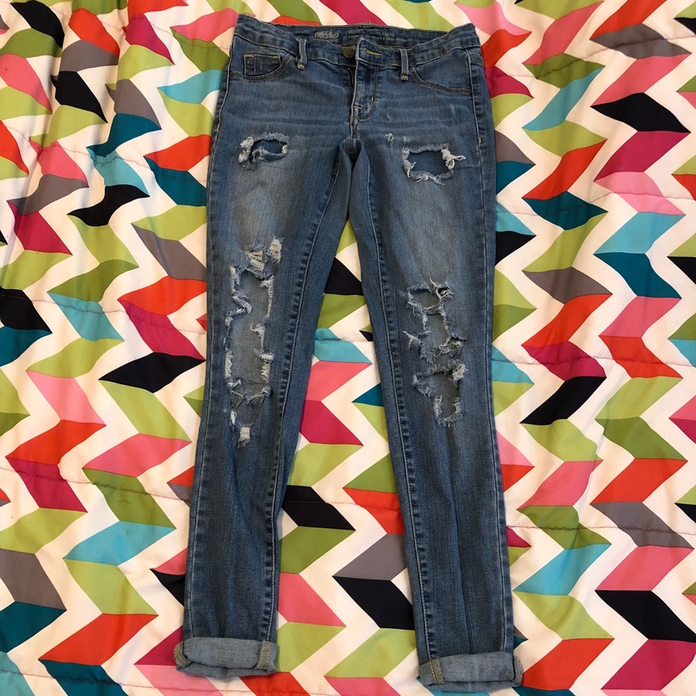 Distressed jeans
